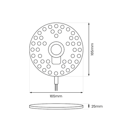 Wkład do plafonu Moduł Led FIX 20W 3000K Fi160