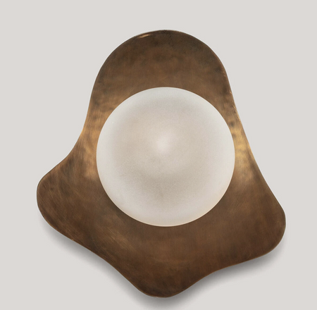 Stylowy Kinkiet z Metalu i Szkła Ishan 1xE27 złoty