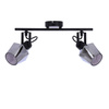 Randi lampa sufitowa listwa czarny matowy 2x15w e14 klosz dymiony