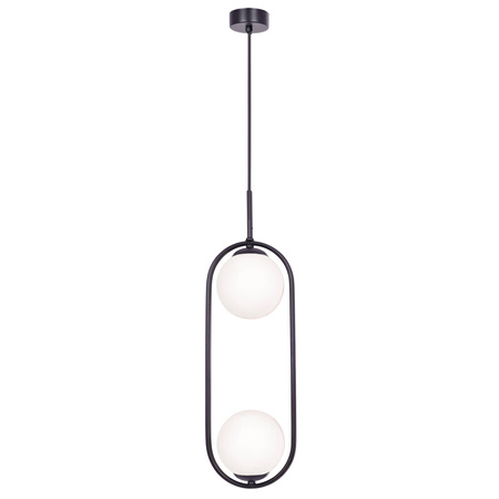 Lampa wisząca z dwoma kloszami, do salonu K-5101 z serii PARVA