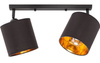 Lampa sufitowa listwa podwójna czarna abażur Oro