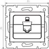 Gniazdo podtynkowe komputerowe pojedyncze RJ45 Cat 6 Jack LOGI czarne