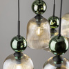 SOPHIA GREEN COGNAC LAMPA WISZĄCA 6XE14