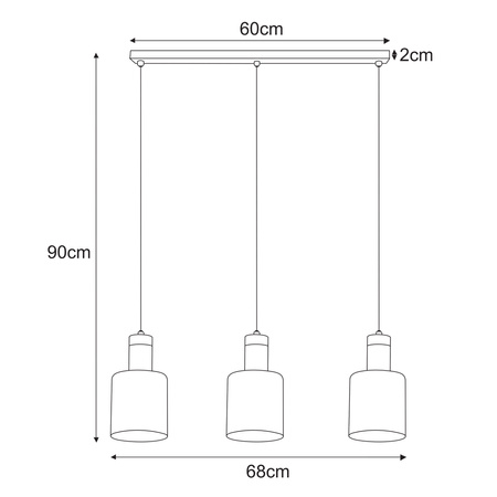 Lampa wisząca K-5253 z serii BRUS