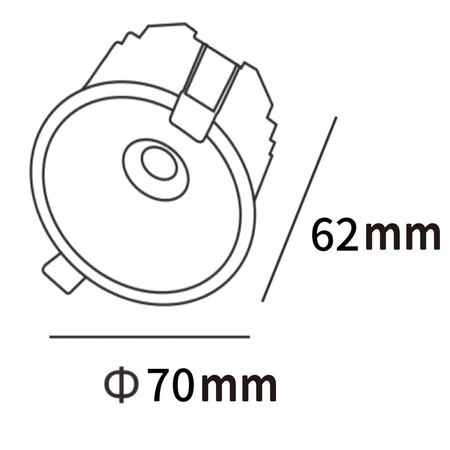 Oczko podtynkowe Zyra czarne LED CCT