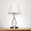 Lampka nocna stołowa lampa z abażurem chromowana Wenecja E14