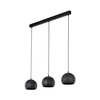 Lampa wisząca ZOE Black 3xE27 S