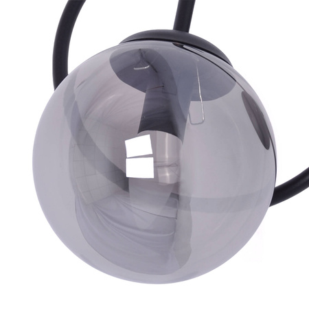 Estetyczny kinkiet ścienny z grafitowym kloszem K-5118 z serii RUBI