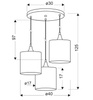 Lampa wiszącza czarny talerz 3xE14 Long 33-73969