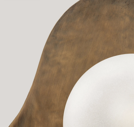 Stylowy Kinkiet z Metalu i Szkła Ishan 1xE27 złoty