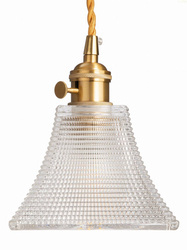 Lampa wisząca szklana kryształowa przezroczysta 1xE27