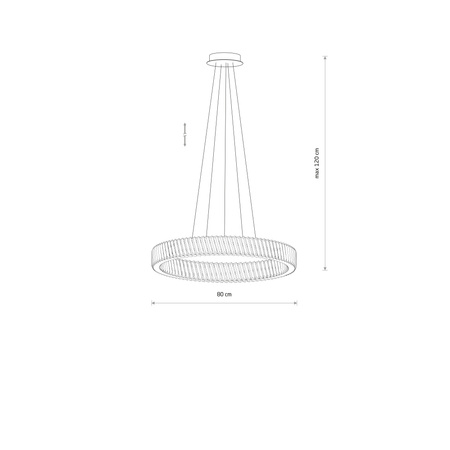 Nowodvorski Lampa wisząca LUXORA ROUND LED 38W 3000K 3400lm 80cm | 11706
