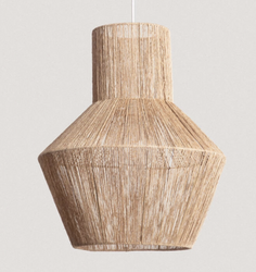 Naturalna Lampa Wisząca z Włókna Naturalnego Zewnętrzna Newén Ø50cm Boho