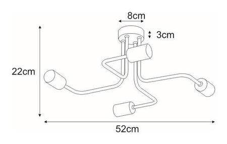 Lampa sufitowa K-3892 z serii SKADI