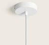 Lampa Wisząca z Metalu i Tkaniny Ayla pastelowy róż 45cm