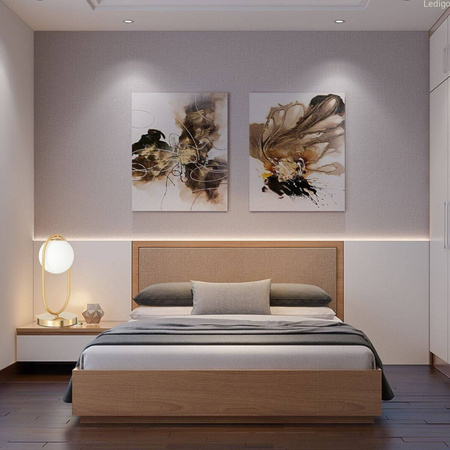 Lampka nocna stołowa elegancka złota Milano Ring E14