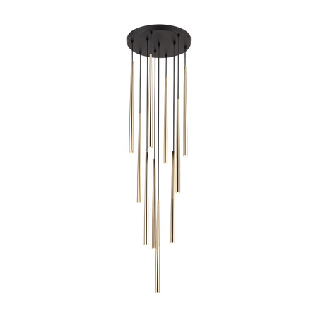 Lampa wisząca PIANO Black/Gold 10xG9