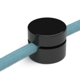 Uchwyt do kabla przewodu 2x0,75 metalowy czarny