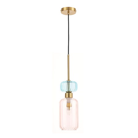 Szklana lampa wisząca MOLLY PINK 1xE14