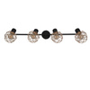 Lampa ścienna sufitowa listwa czarny klosz miedziany 4x40W E14 Acrobat 94-22226