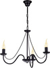 Potrójna, rustykalna, metalowa lampa wisząca K-3990 z serii BARTEZ