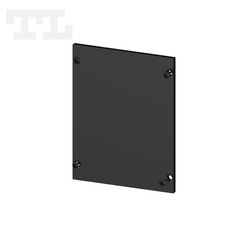 Zaślepka aluminiowa czarna P23-10 bez otworu (wkręty w komplecie) (nr kat 77231016)