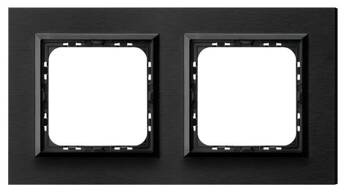 Ramka podwójna Ospel Sonata Szczotkowany Antracyt