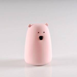Lampa silikonowa Led MIŚ Różowy "TAP TAP", wbudowany akumulator, USB