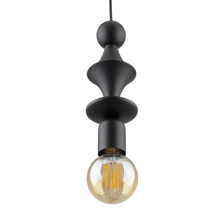Tk Lighting TOWER BLACK lampa wisząca 1XE27