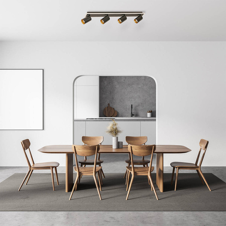 Light prestige Parma 4 plafon czarny LP-0612/4C BK