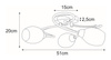 Lampa sufitowa K-JSL-6192/3 CHR z serii JERRY