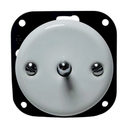 Włącznik ceramiczny podtynkowy dzwonkowy Toogle biały / srebrny