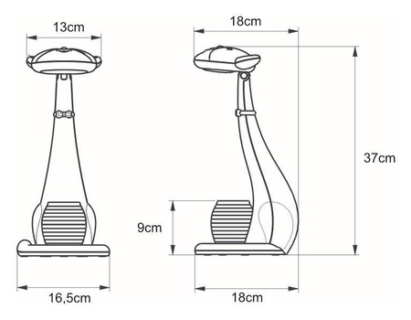 Lampka biurkowa K-BL1605 CZARNY z serii KOTEK