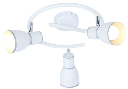 Lampa sufitowa biała/chrom spirala 3xE14 Fido 98-63380