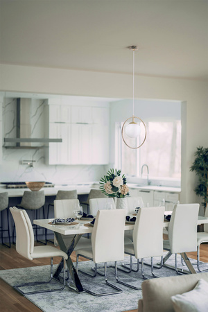 Geometryczna lampa wisząca, regulowana wysokość K-5390 z serii RITUS