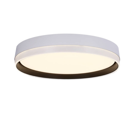 Florida lampa sufitowa plafon biały+czarny 24w led 39 cm klosz biały