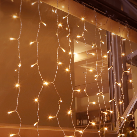 Kurtynka świetlna 200 LED barwa ciepła 2700k IP44 2mx2m