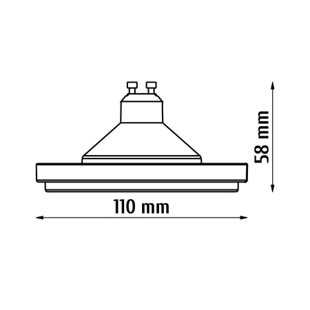 Żarówka Led AR111 GU10 18W ciepła 3000K biała