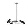 Lampka Biurkowa V-TAC 4w1 37cm Kinkiet Klips Latarka 3W LED Czarna 