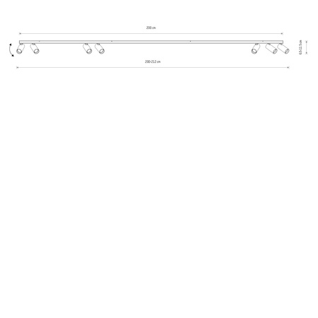 Listwa z regulowanymi reflektorami 7xGU10 FOURTY biała Nowodvorski 11438