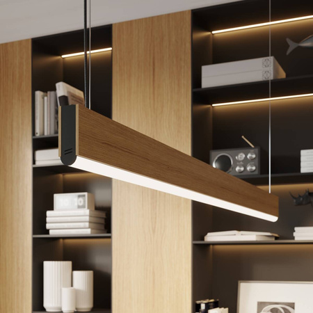 Lampa wisząca drewniana LYKKE LED 29W 3000K 120cm