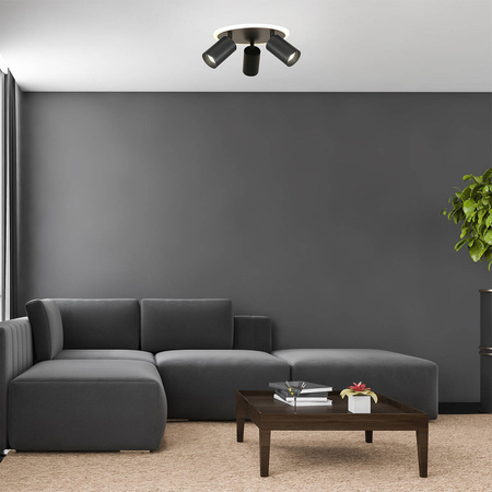 Light prestige Parma 3 plafon okrągły czarny LP-0612/3C Round BK