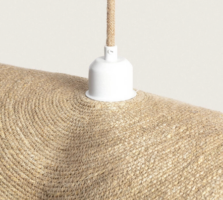Naturalna Lampa Wisząca z Włókna Naturalnego Devmani-L 50cm Boho