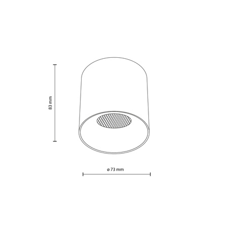 Tk Lighting BLAZE WHITE 12W oprawa punktowa natynkowa biała oczko