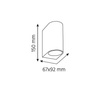 Kinkiet ogrodowy OZZO FLAVIO ROUND IP44 2XGU10 tubka antracyt
