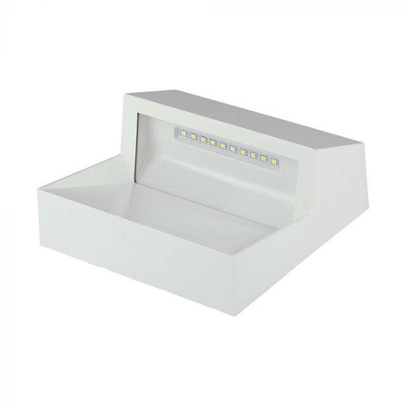 Oprawa Ścienna Elewacyjna 3W LED V-TAC Biała Kwadrat 230V IP65 VT-1172-W-N 4000K 300lm
