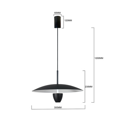 Light prestige Ufo wisząca S czarna LP-0408/1P S BK