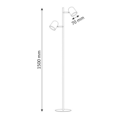 Lampa podłogowa LED RAWI Biała 3000K
