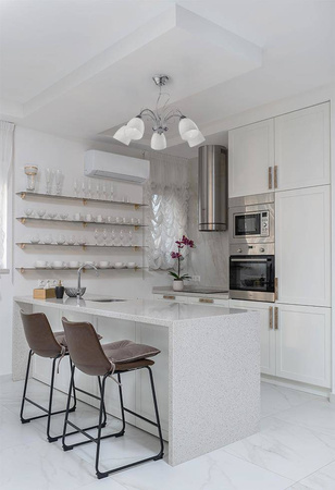 Pięcioramienny żyrandol do stylowego salonu K-JSL-6218/5 CHR z serii ARON