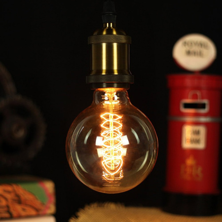 Żarówka dekoracyjna LED spirala E27 G95 5W bardzo ciepła 1800K